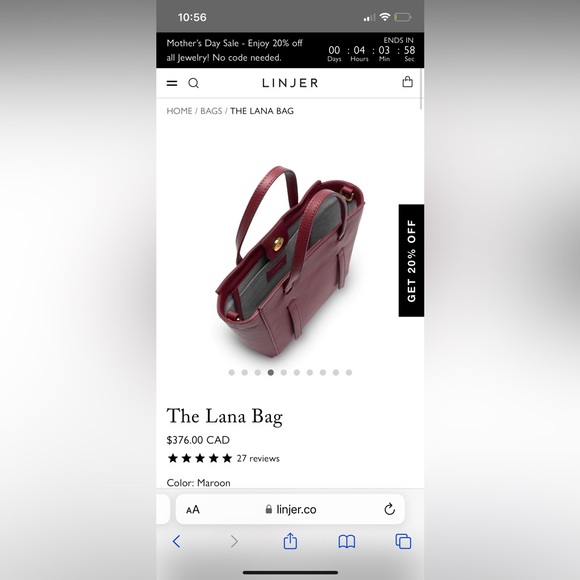 NWT Linjer the Lana Bag - Picture 5 of 11